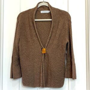 WILLOW Women’s Sweater Chunky Cardigan One Button Lagenlook Bohemian Size Small